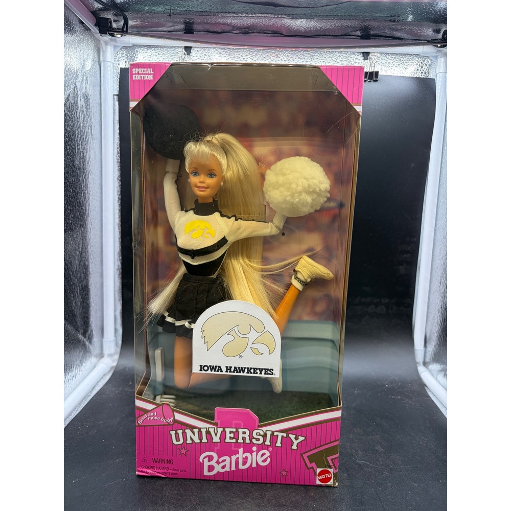 Mattel University Barbie Iowa Hawkeyes Special Edition Cheerleader Doll 20367
